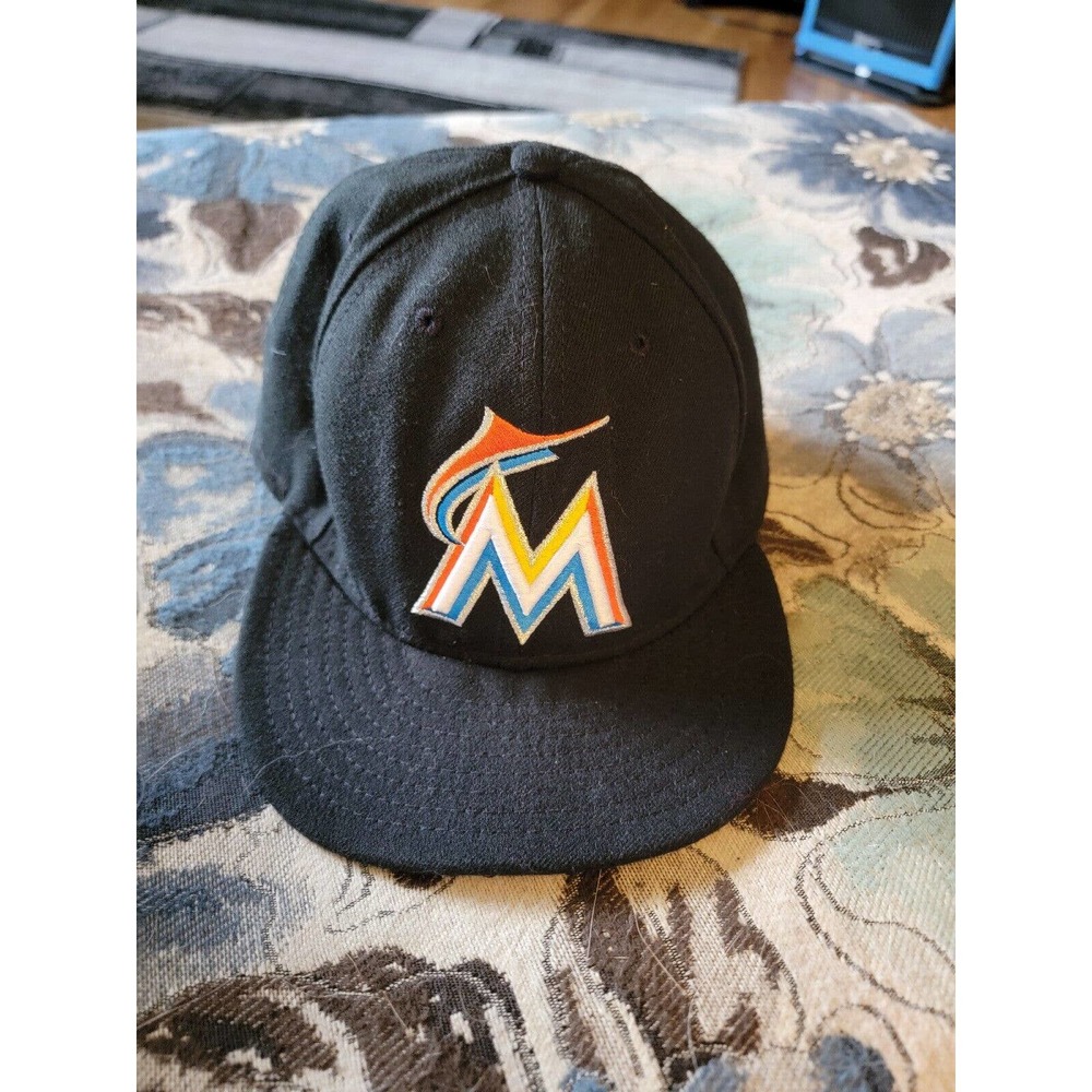 Mens New Era MLB Low Profile Authentic 5950 - Miami Marlins Home 2018